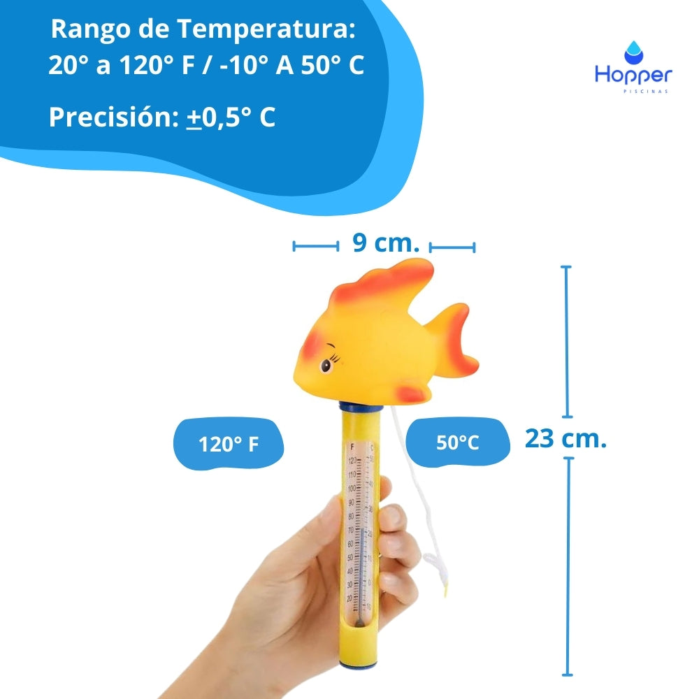 Termómetro Pez Amarillo para Piscinas - Hopper Piscinas