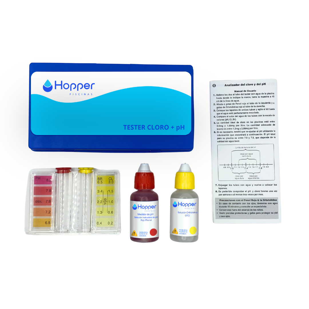 Tester Analizador Cloro y pH para Piscinas - Hopper Piscinas