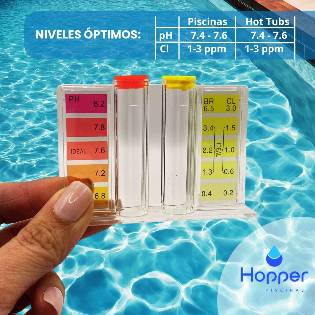 Tester Analizador Cloro y pH para Piscinas - Hopper Piscinas